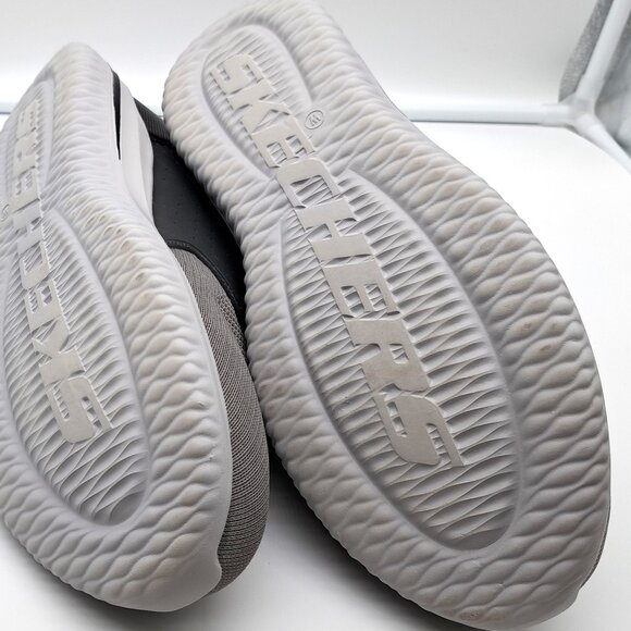 Skechers Mens Delson 3.0 - Cicada Knitted Bungee Lace Slip On - Size 13 - Picture 5 of 14